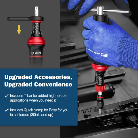 VANPO quick clamp enables rapid torque setting adjustments