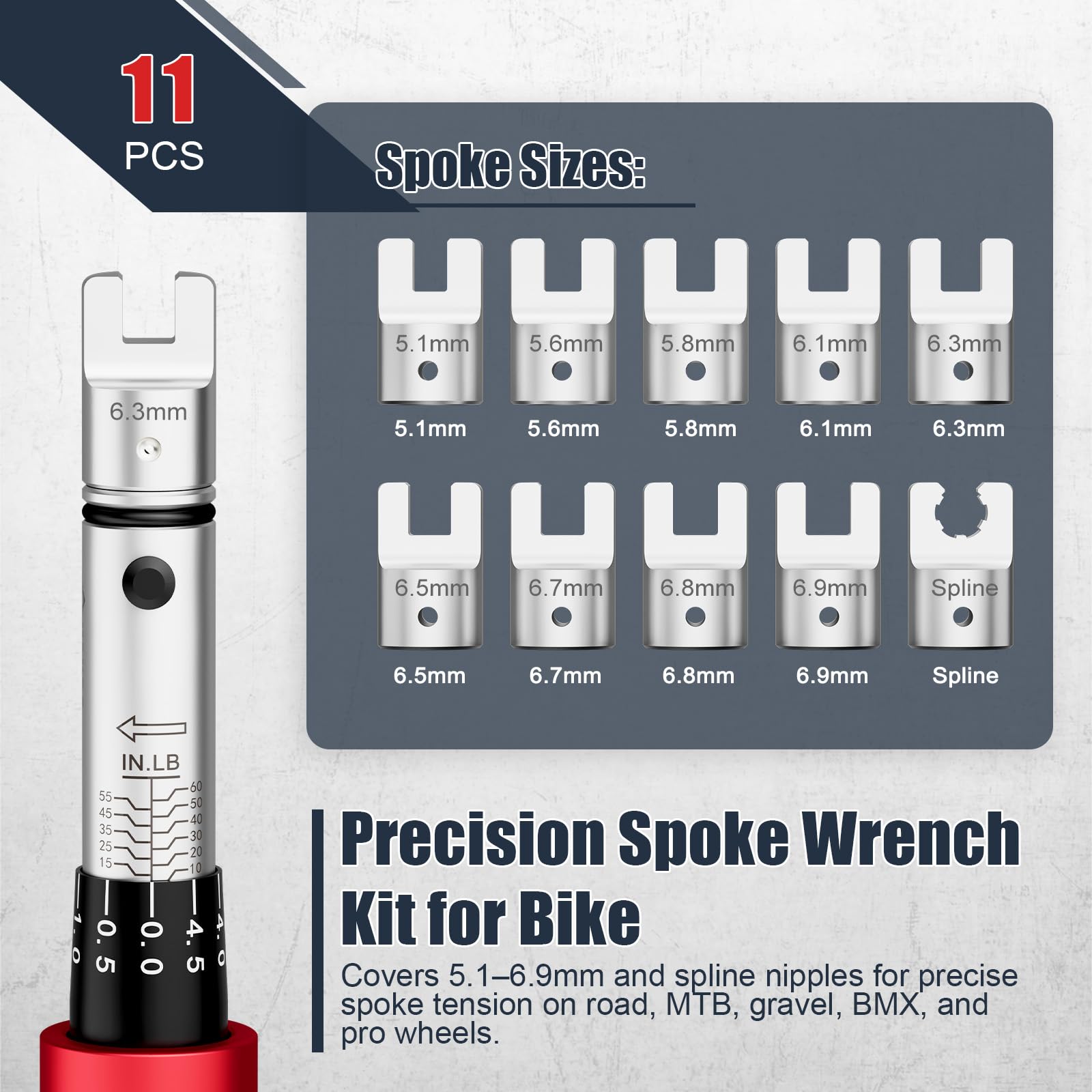 VANPO torque wrench head close-up showing precise measurement scale.