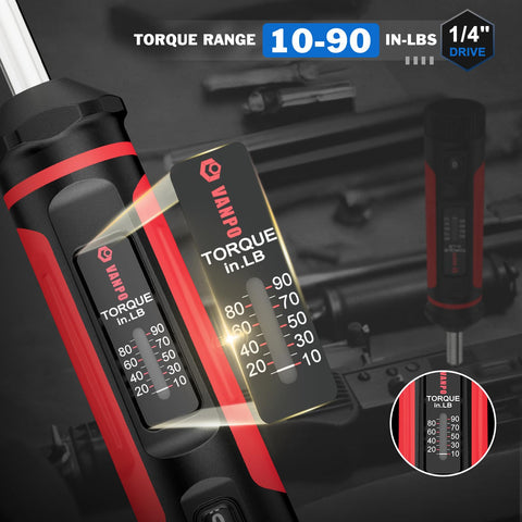 VANPO torque screwdriver demonstrates torque adjustment with audible click for controlled tightening