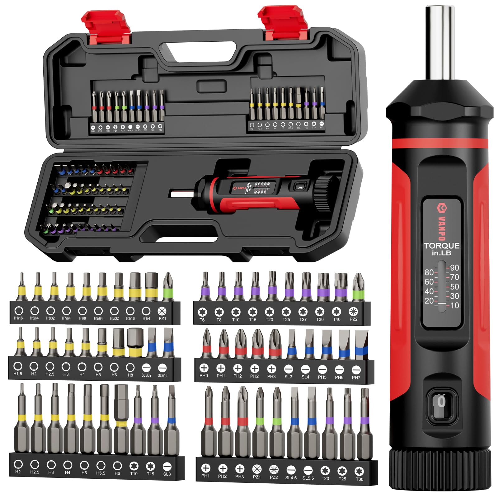 VANPO torque screwdriver with case shows precision for professional maintenance