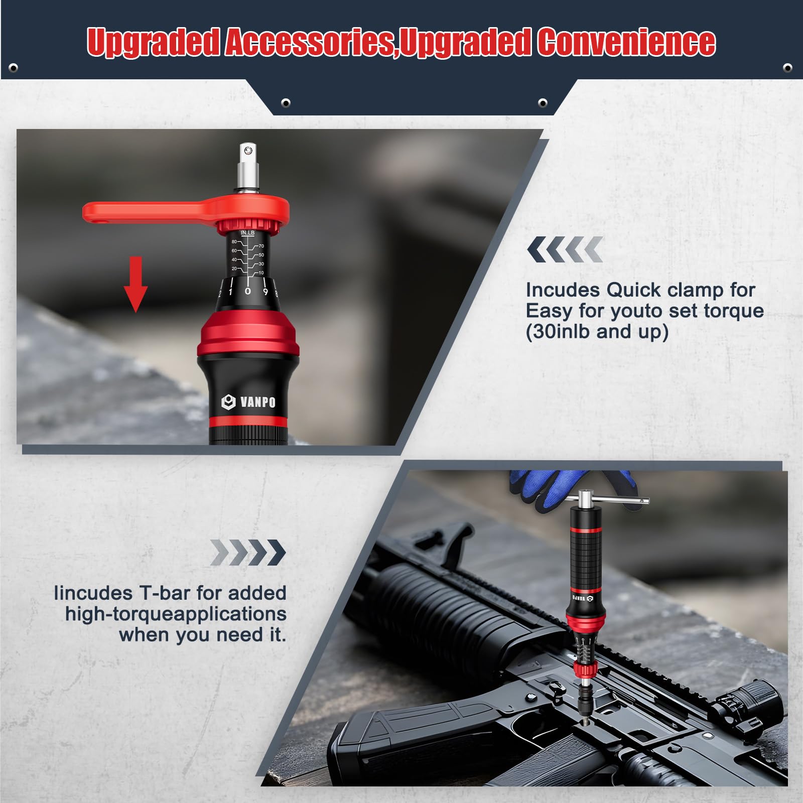 VANPO Quick clamp adapter enables fast torque adjustments