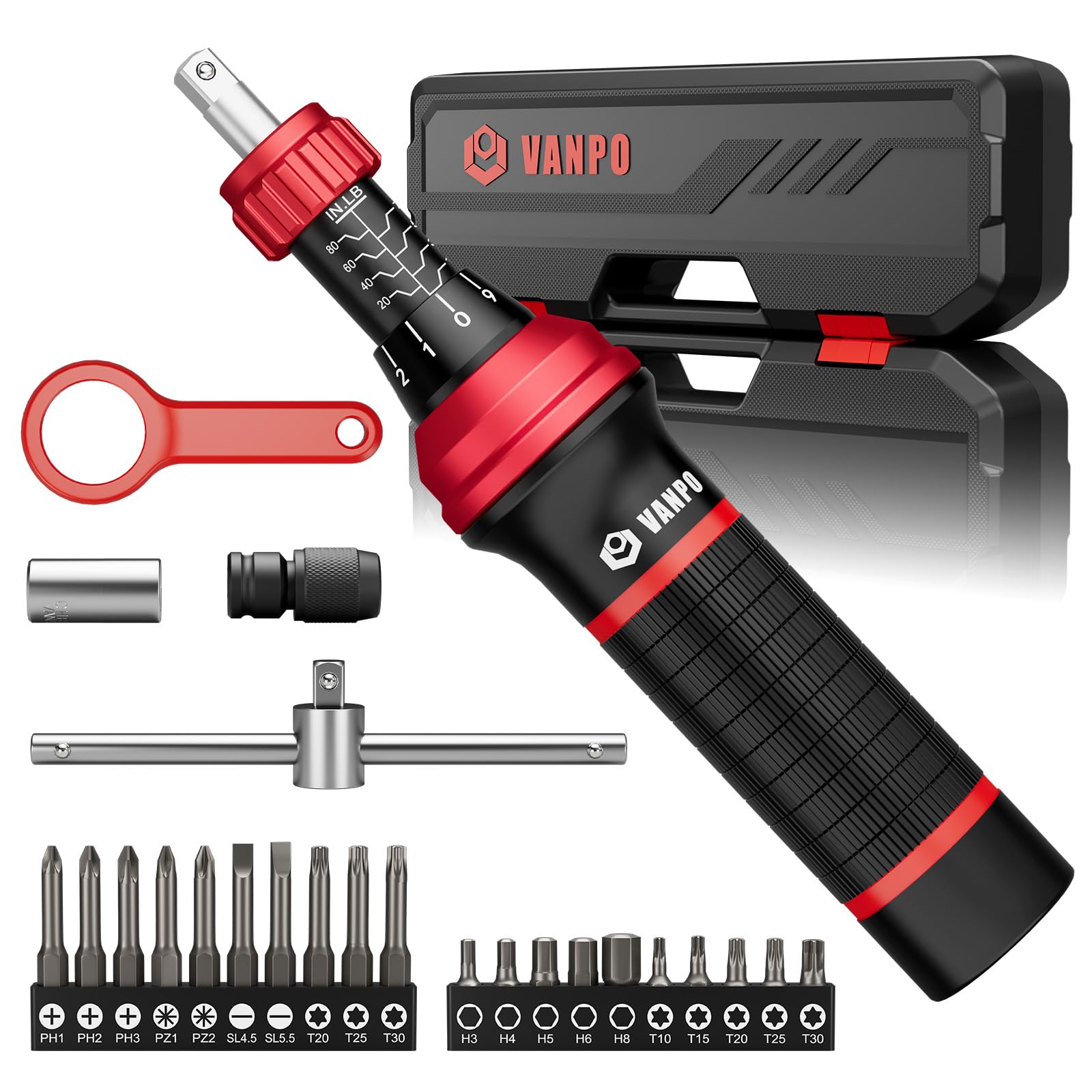 VANPO Torque Screwdriver showing torque scale for precise tightening
