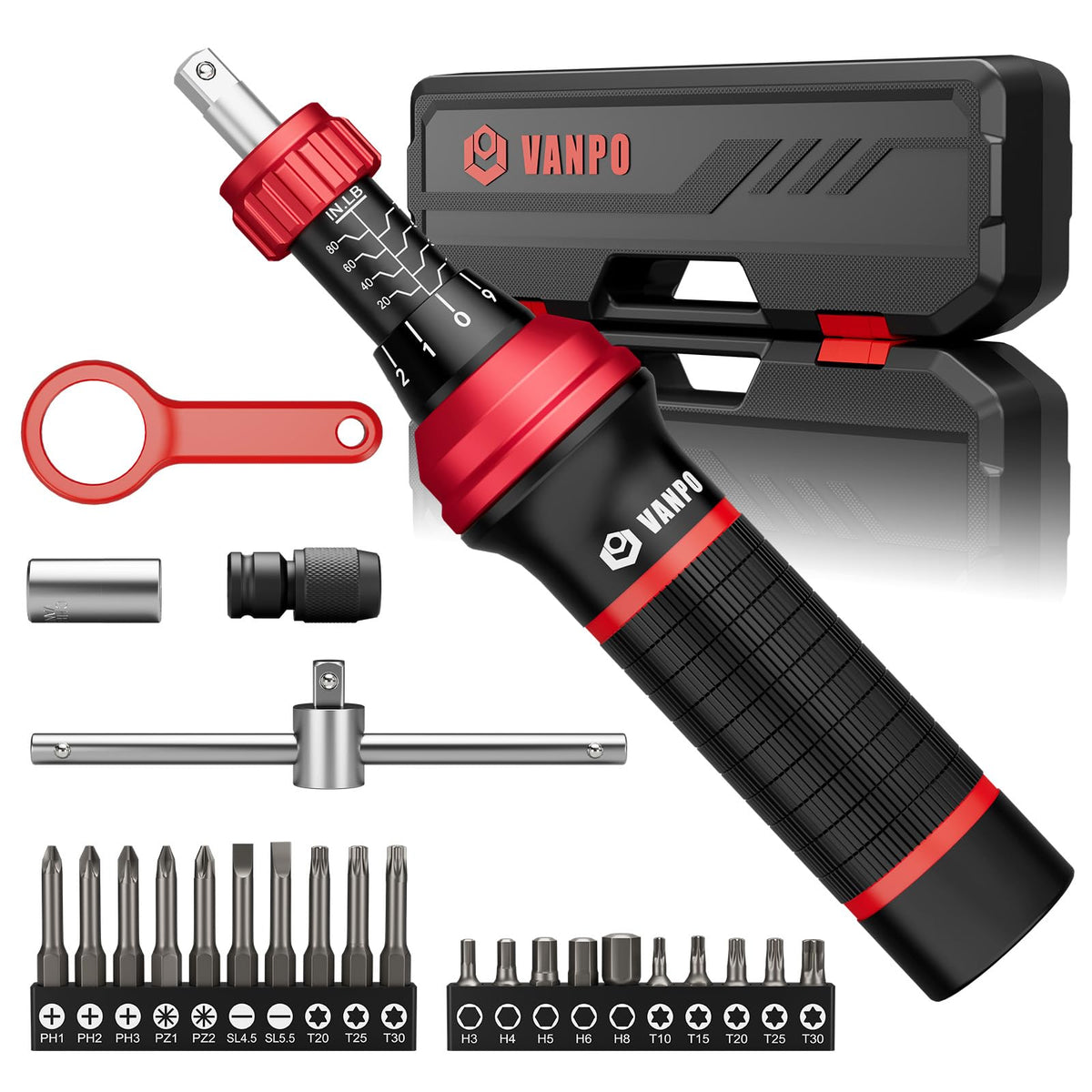 VANPO Torque Screwdriver showing torque scale for precise tightening