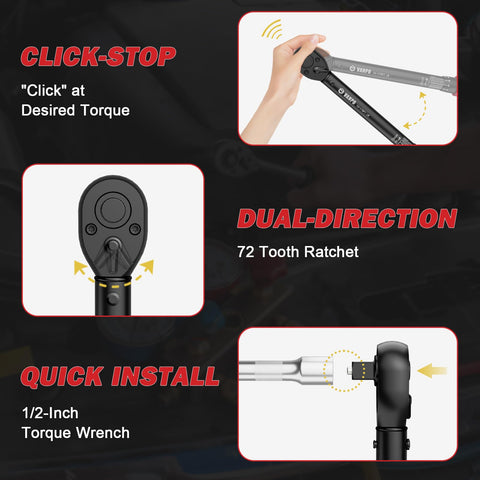 VANPO torque wrench showing clear dual-scale for quick readings