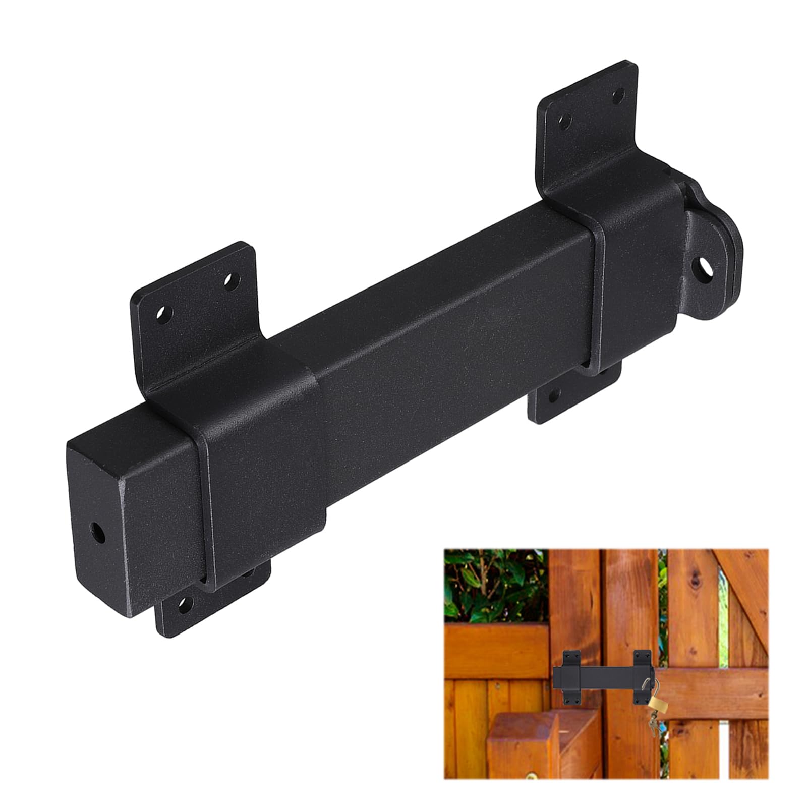 VANROUG 7.5-inch security slide latch front view demonstrates rugged outdoor-ready hardware