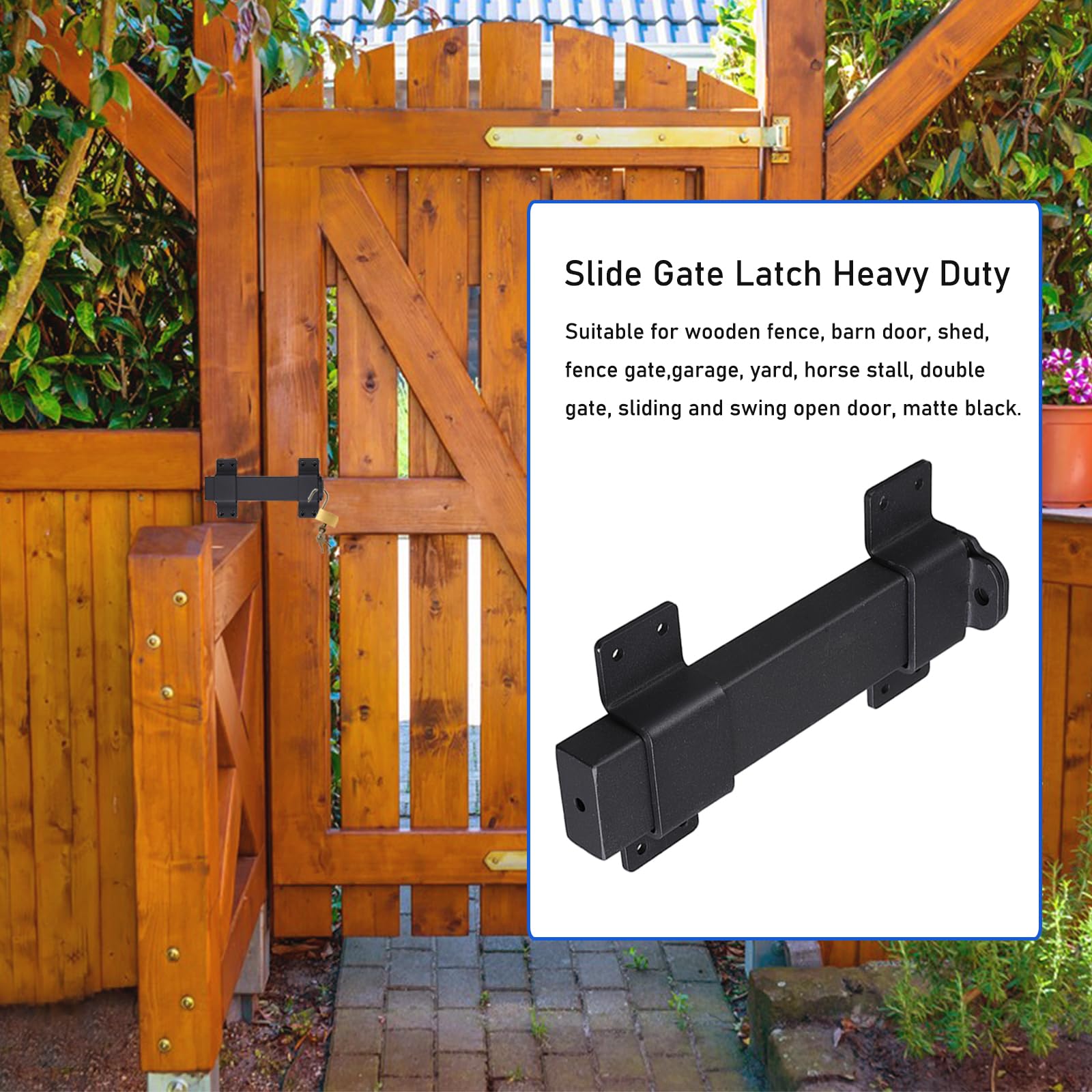 VANROUG barn door latch close-up illustrates secure, reliable everyday use