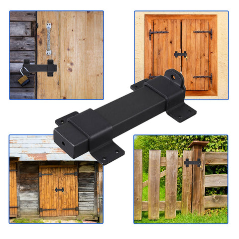 VANROUG gate latch installed on a farm gate demonstrates versatile installation