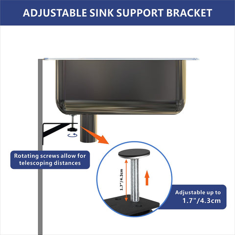 Rust-proof black coating protects brackets in humid kitchens