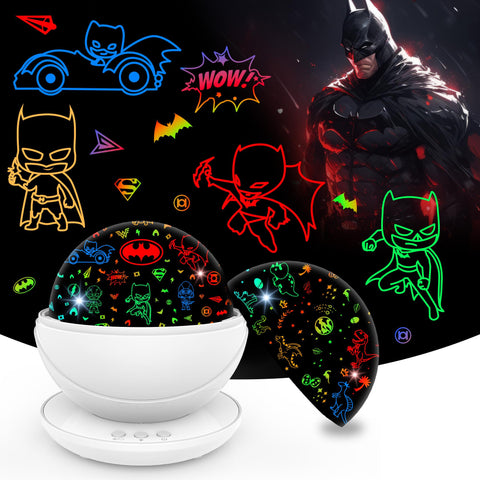 VANSHINIEER Batman night light projector front view for kids' rooms
