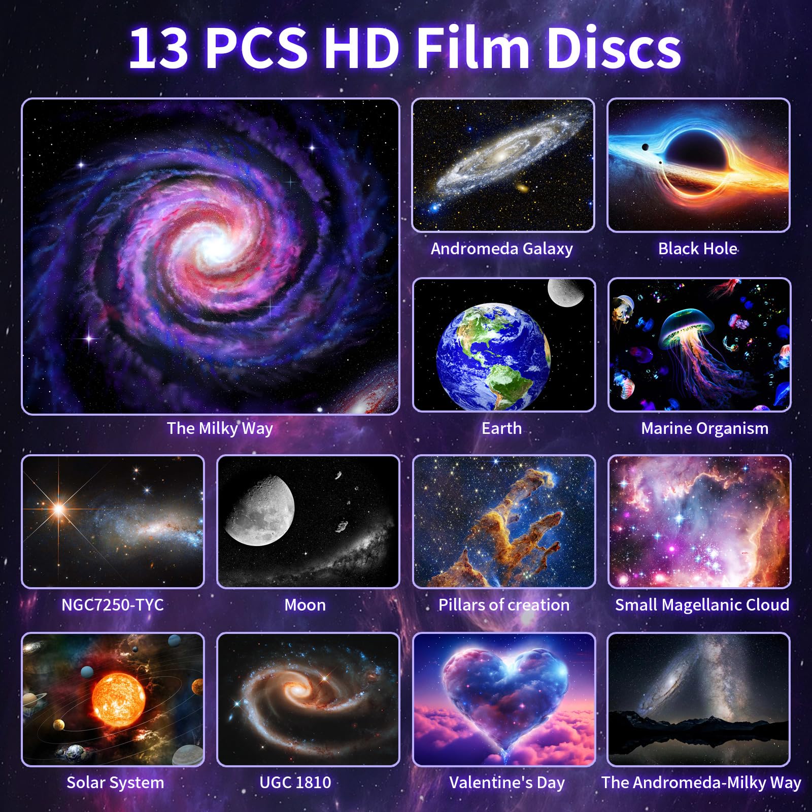 VanSmaGo Solar-System film disc displays captivating celestial scenes for curious kids.