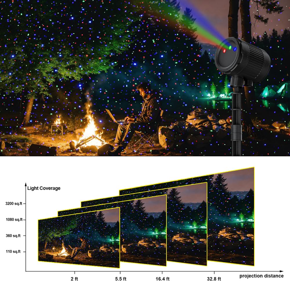 VanSmaGo outdoor laser light with remote for easy setup.
