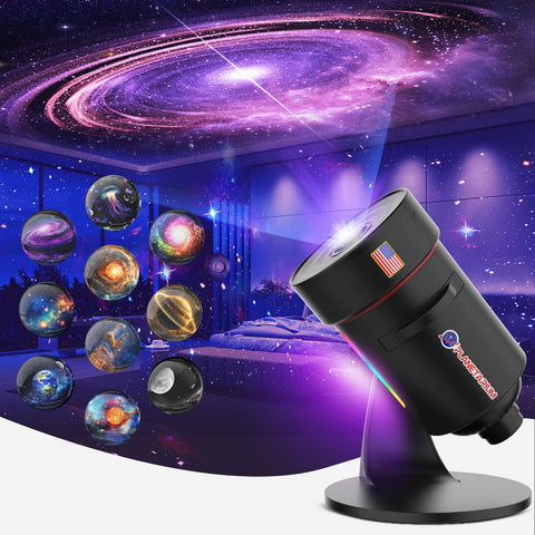VanSmaGo Star Projector casts galaxy onto ceiling for immersive nights.