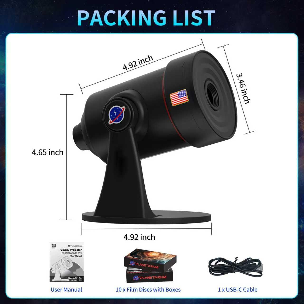 VanSmaGo Star Projector in kids room setup inspires imagination at night.