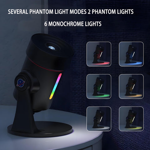 VanSmaGo Star Projector with rotating focus head delivers crystal-clear views.