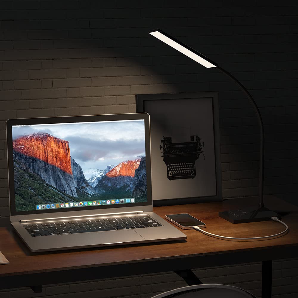 Vansuny LED desk lamp with adjustable neck directing light precisely