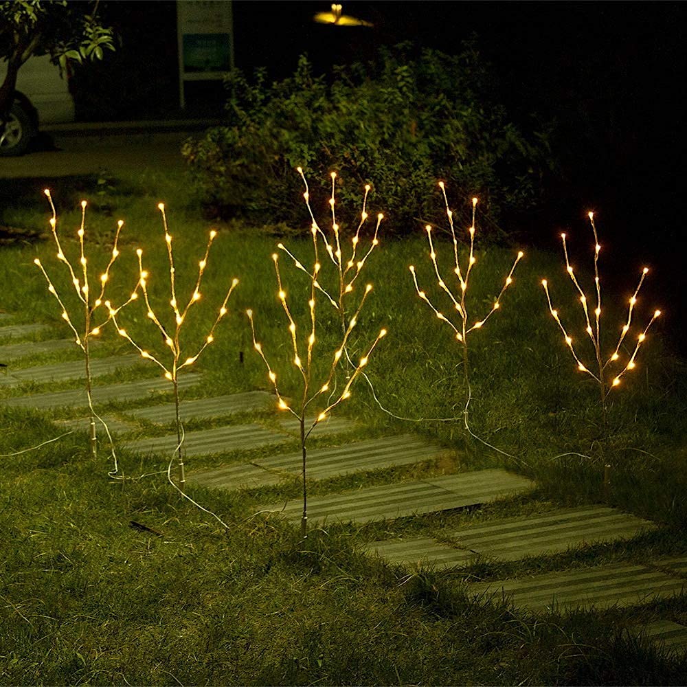 Vanthylit birch branch outdoor patio scene with durable lighting