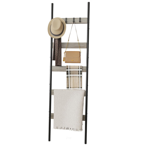 Vantimo blanket ladder 5-tier display for cozy blankets.