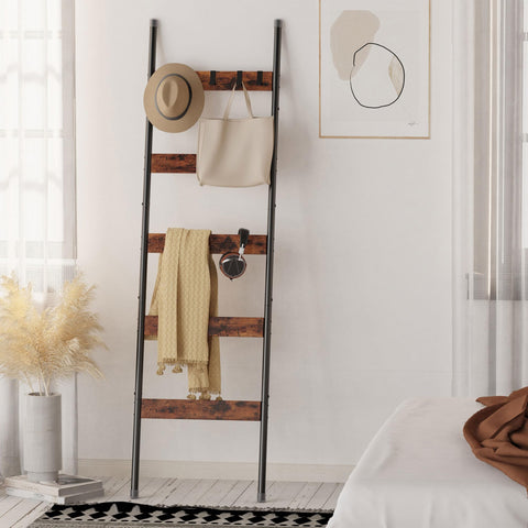 Vantimo rustic brown finish adds farmhouse charm while organizing textiles.