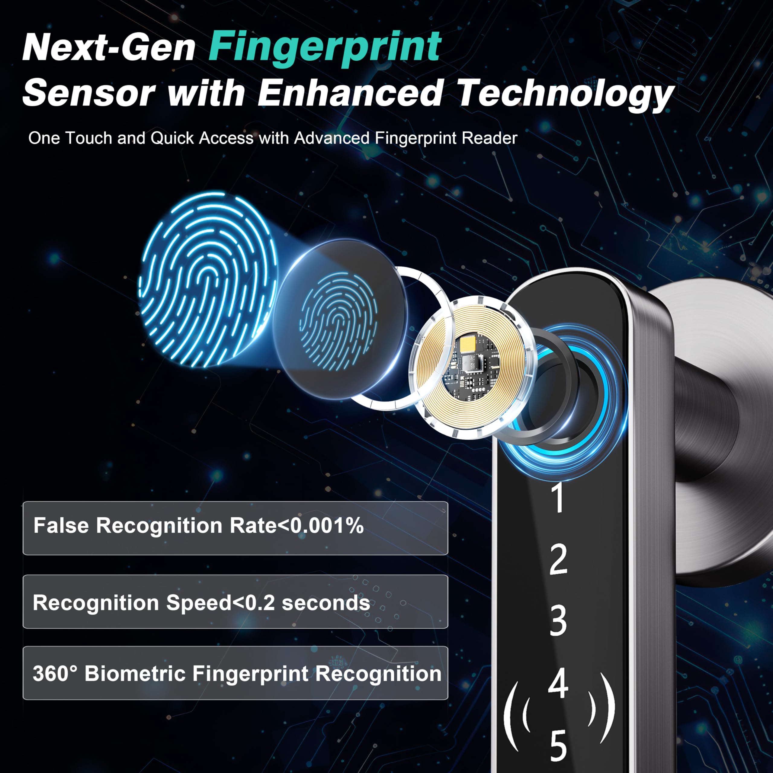 VANZBON keypad in operation demonstrates convenient code entry for guests or quick unlocks.