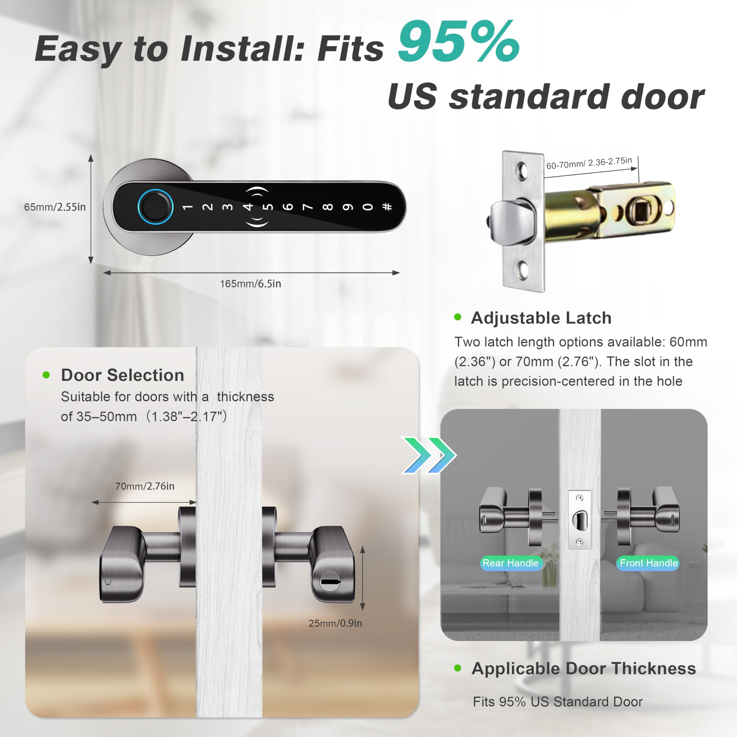VANZBON fingerprint reader upgraded, faster authentication for smooth daily door access.