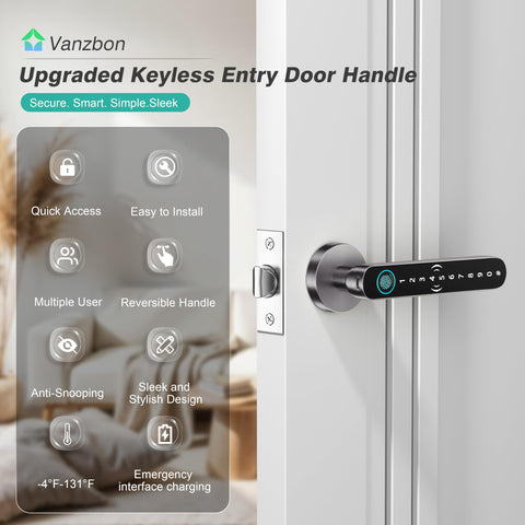 VANZBON smart app control panel enables easy setup and remote access without Wi-Fi.