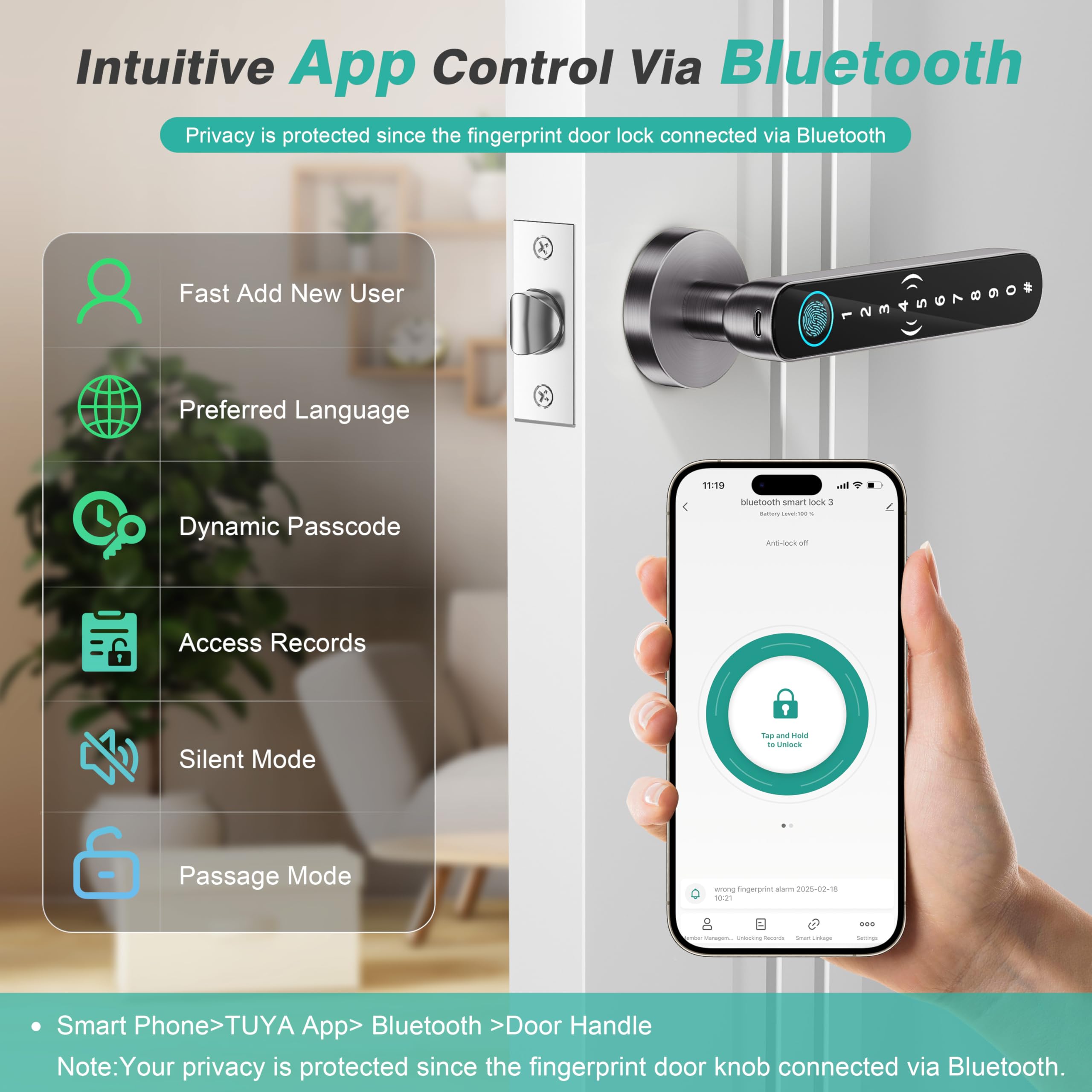 VANZBON stylish zinc alloy lock body showcases modern design while boosting security.
