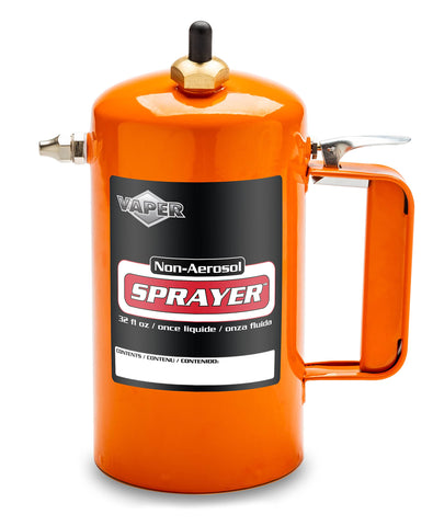 Vaper Spot Spray orange front view shows non-aerosol design for precise applications.