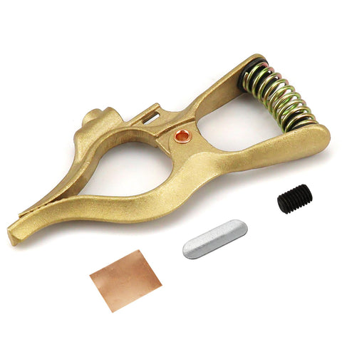 Vaphy 300-Amp T-Style brass ground clamp with durable body for secure grounding.