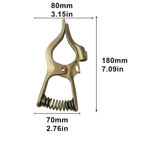 Vaphy brass clamp offers large surface area for reliable cable connections.