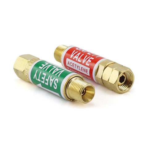 VAPHY Oxygen Acetylene Flashback Arrestor hose installation demonstrates proper inline placement for safe torch operation.