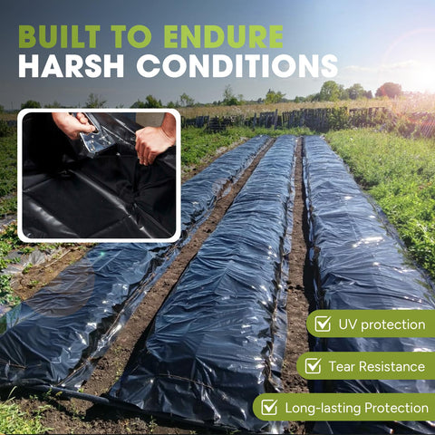 VAPLINX moisture barrier plastic sheeting ideal for soil retention and landscaping