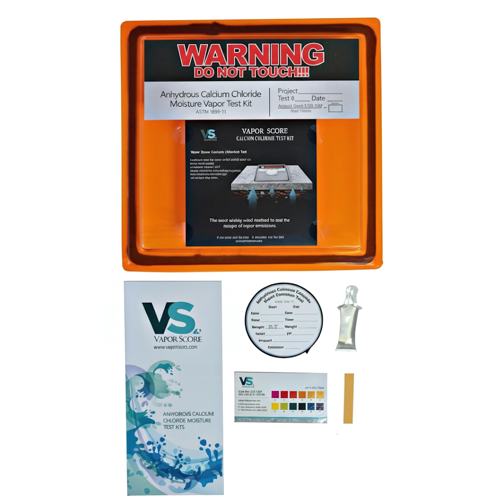Vapor Score moisture tester for concrete slab reveals moisture levels to guide flooring readiness.