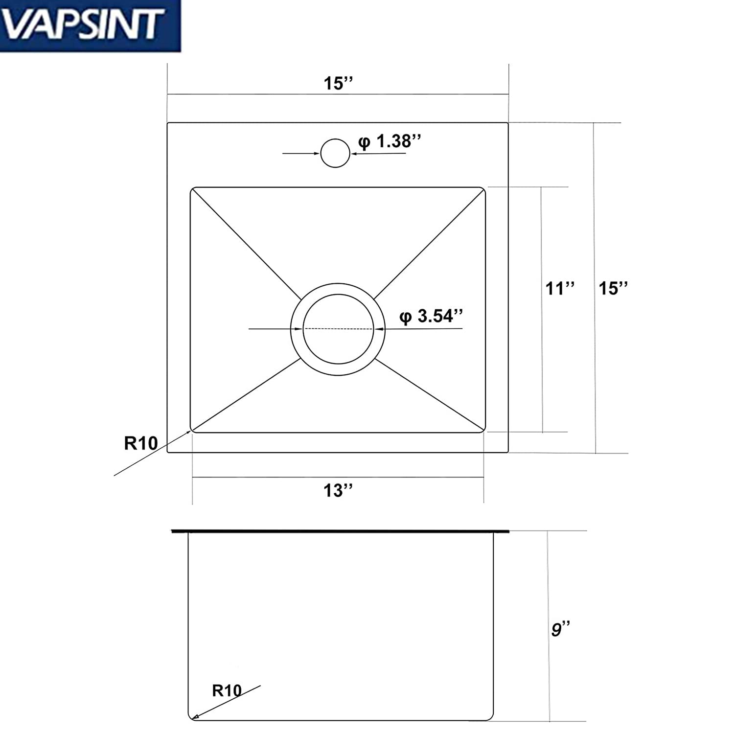 VAPSINT included bottom rinse grid and drain strainer add utility.