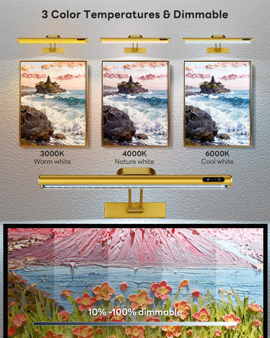 VARICART picture light remote control angle view—easy adjustable lighting for framed art.