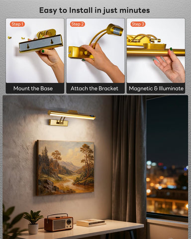 VARICART battery-powered design—cordless installation for artwork in any room.