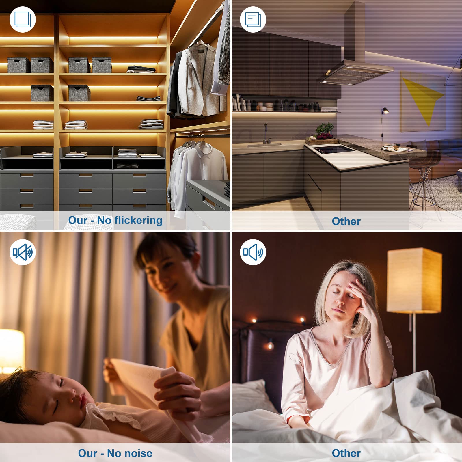 VARICART power supply runs quietly with flicker-free operation for calm lighting