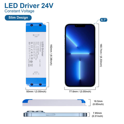 VARICART ultra-thin power supply for slim LED setups delivers convenient 24V DC power