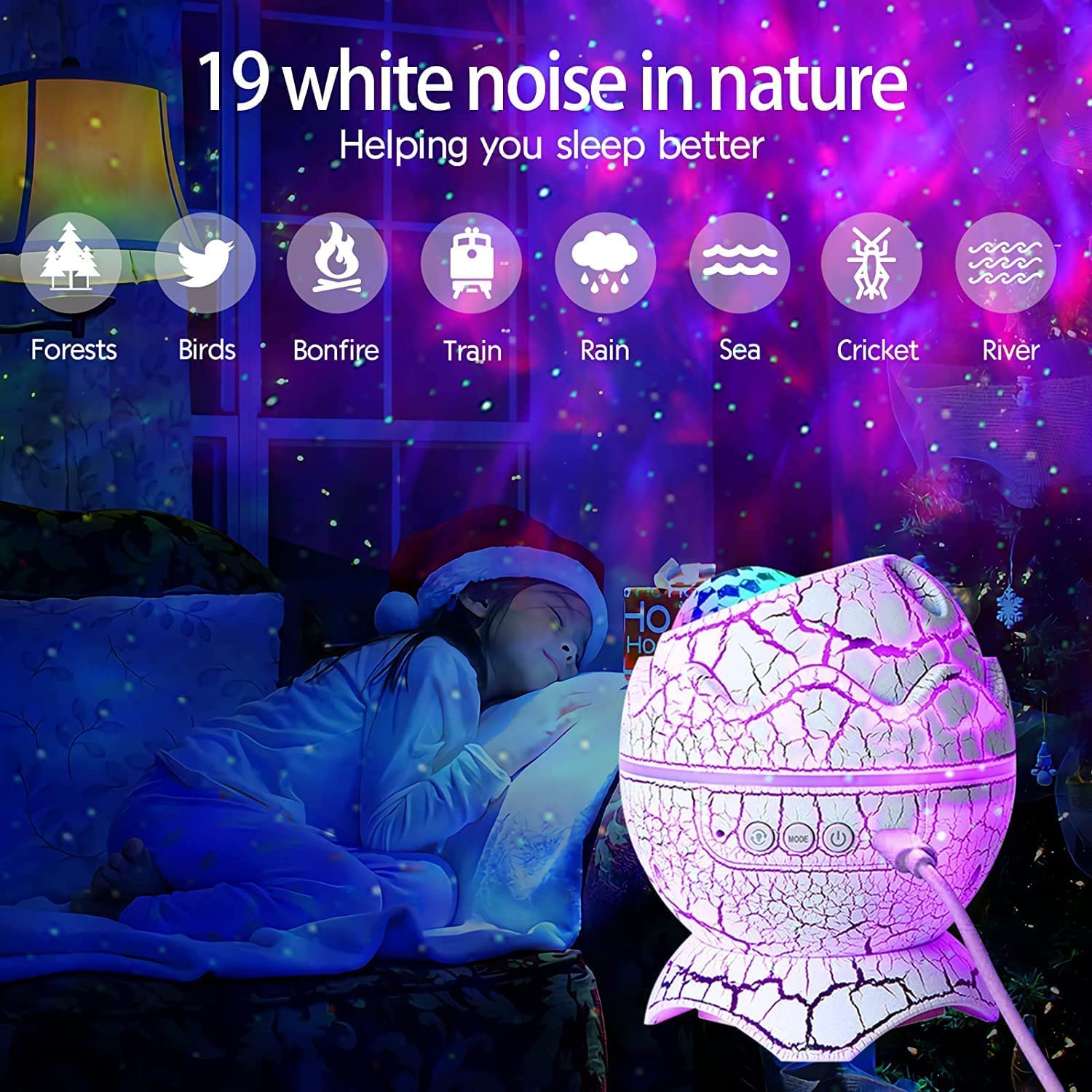 Varkda projector timer mode offers safe auto-off for peaceful nights.