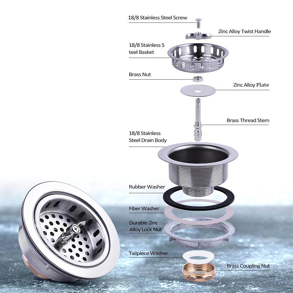 VARNAHOME wing-nut style basket strainer for easy plug-and-strain switching.