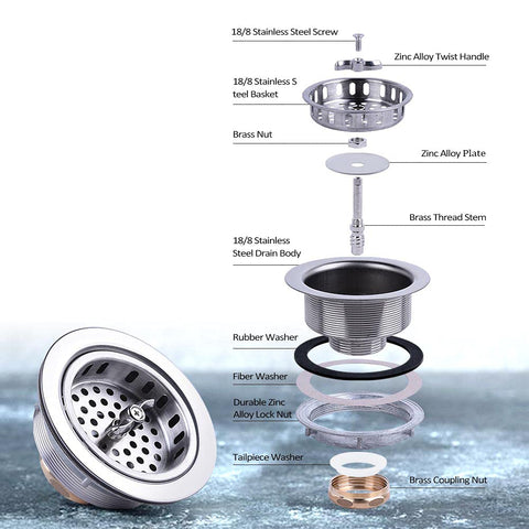 VARNAHOME wing-nut style basket strainer for easy plug-and-strain switching.