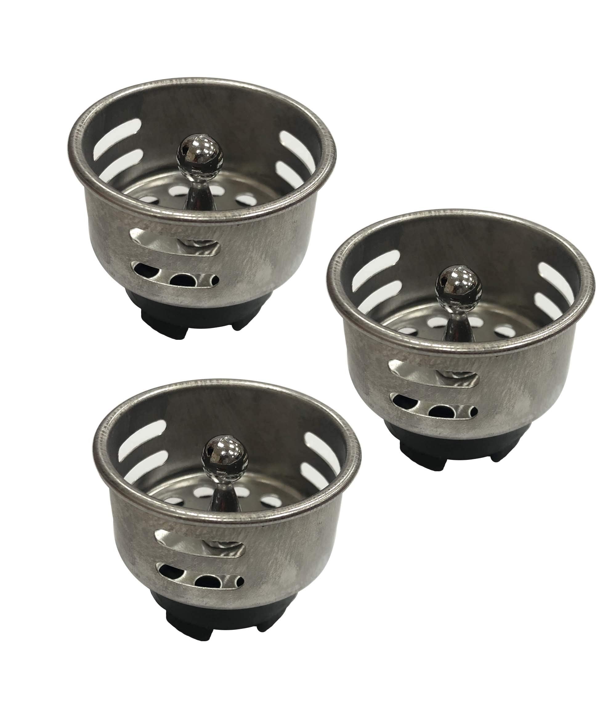 VARNAHOME Junior Duo Strainer basket in stainless steel catches debris to prevent clogs