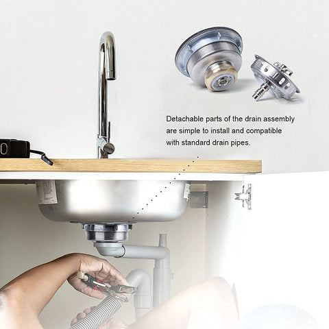 VARNAHOME spin-and-seal basket aids debris capture and drainage.