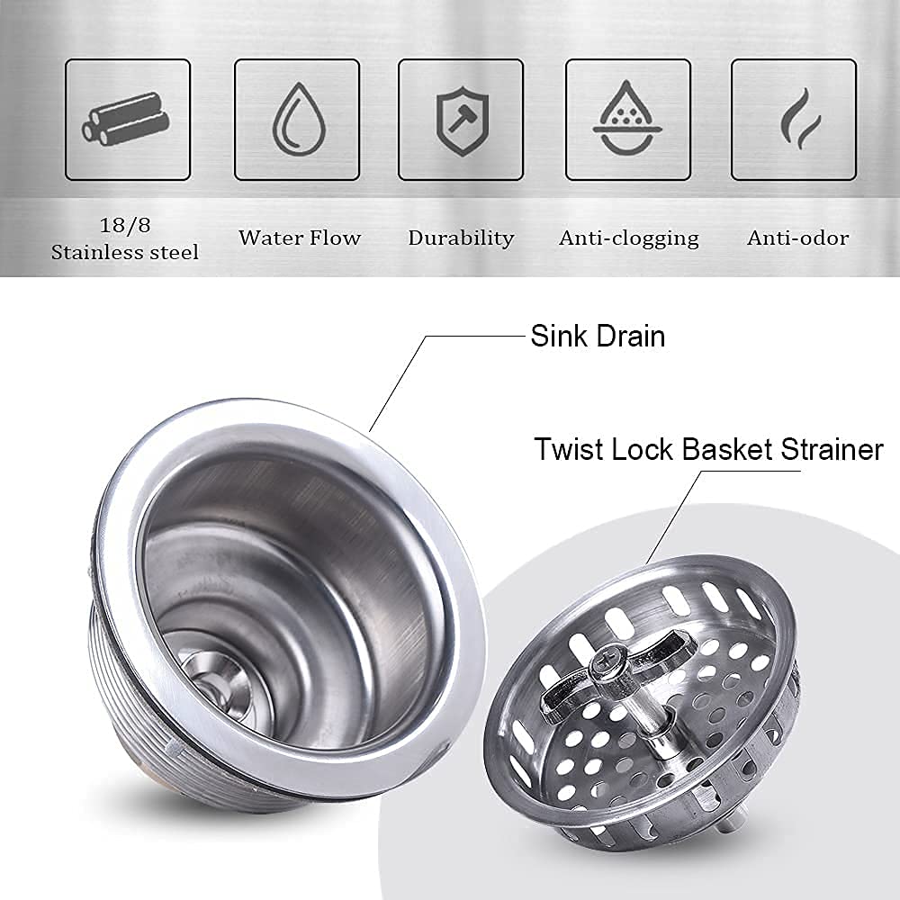 VARNAHOME anti-clogger design traps debris while promoting smooth drainage.