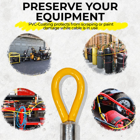 Vascer looped ends designed for quick padlock attachment.
