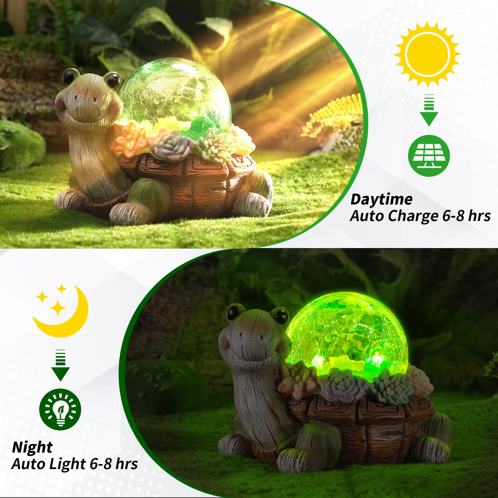 Vasesun Resin Turtle Yard Ornament durable for outdoors