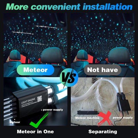 VASTFIRE meteor shooting effect adds dynamic glow during night drives.