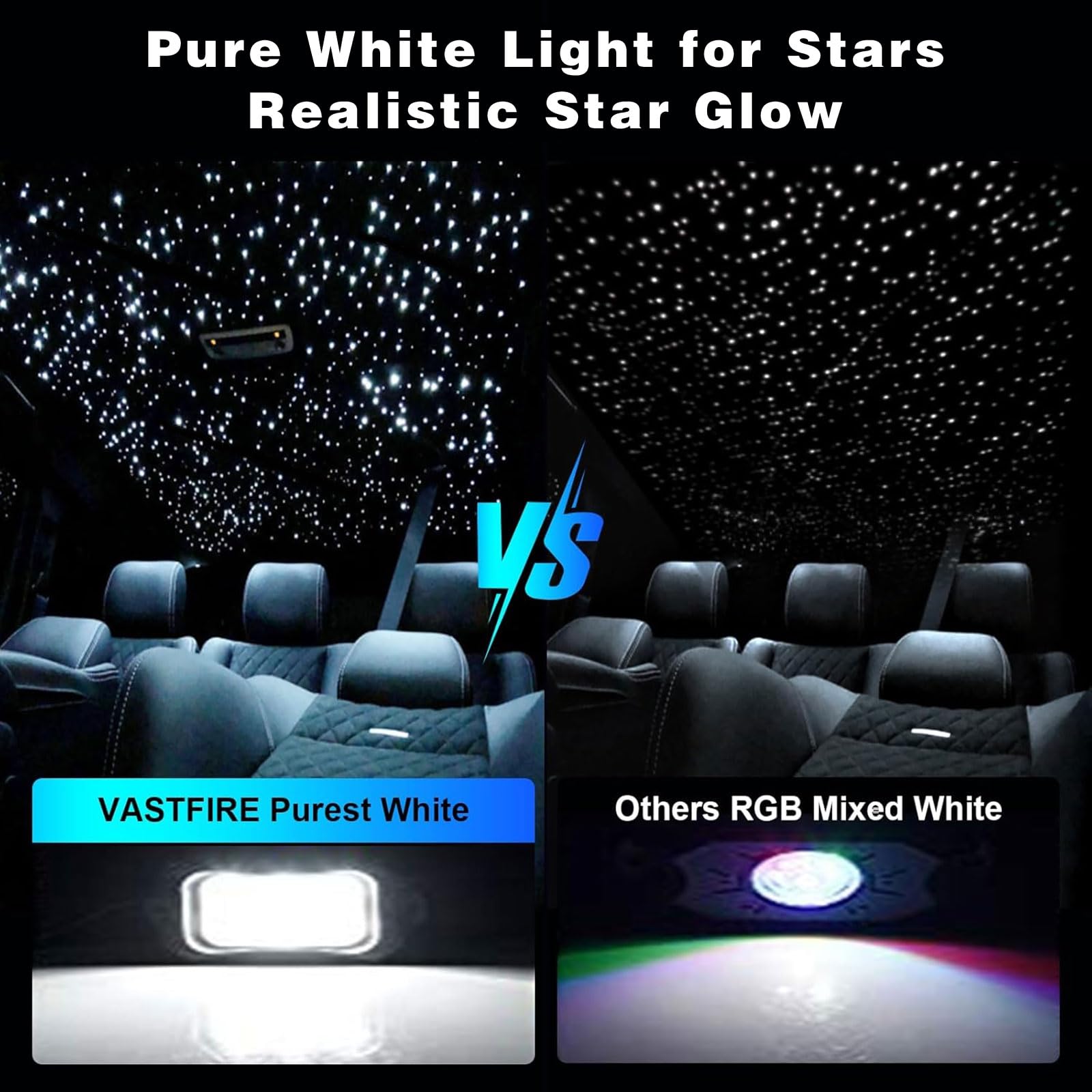VASTFIRE RGBW LEDs offering color options for mood lighting