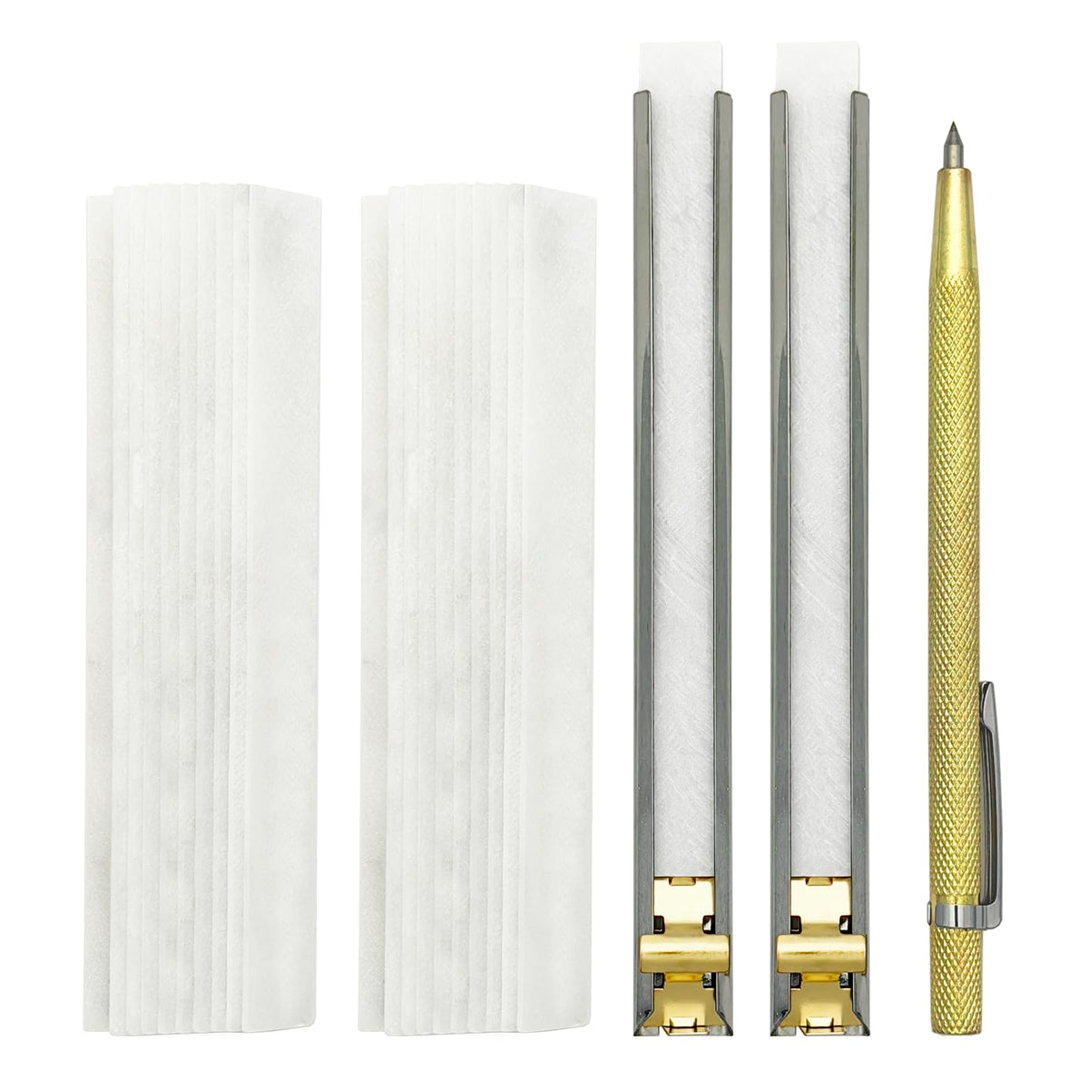VASTOOLS flat thin soapstone holder with two pieces for precise welding marks