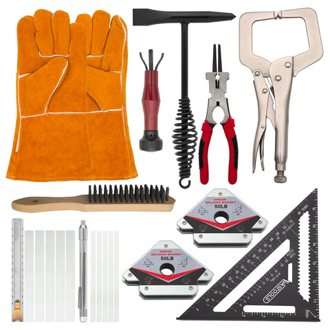 VASTOOLS MIG welding chipping hammer with slag-removal chisel for faster cleanup.