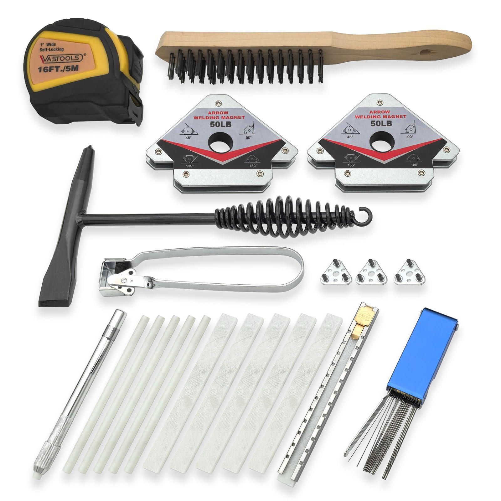VASTOOLS welding chipping hammer in use, reducing slag and debris for cleaner metalwork.